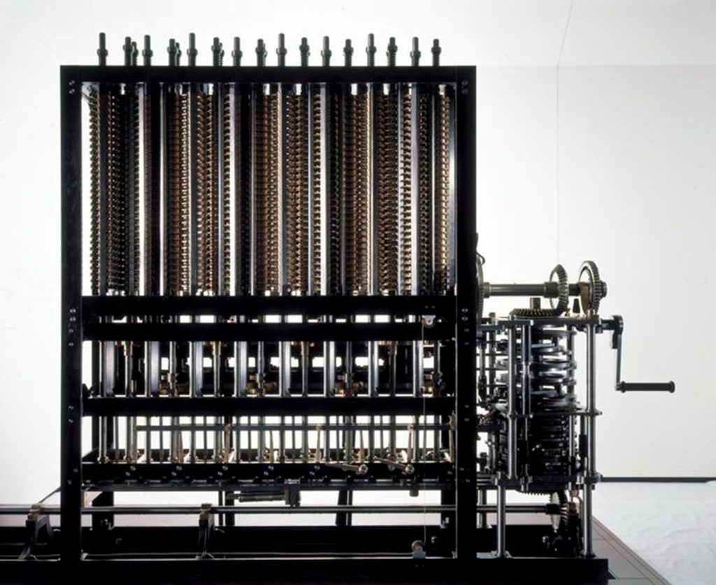 Charles Babbage’s difference engine 2 in the version built by the Science Museum in 1991. 