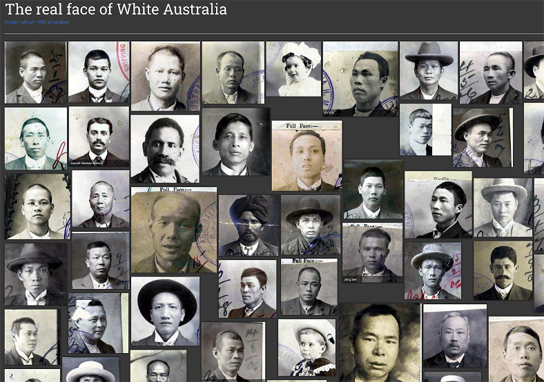 A gallery of images featuring portrait photography of non-white Australian faces.